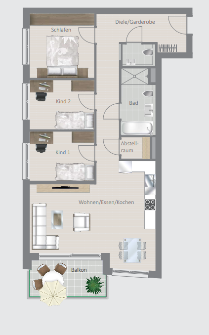 Wohnung zum Mieten in Korntal 1.499,00 € 94.11 m²