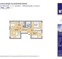 Wohnung zum Mieten in Halle 330,00 € 55.12 m²
