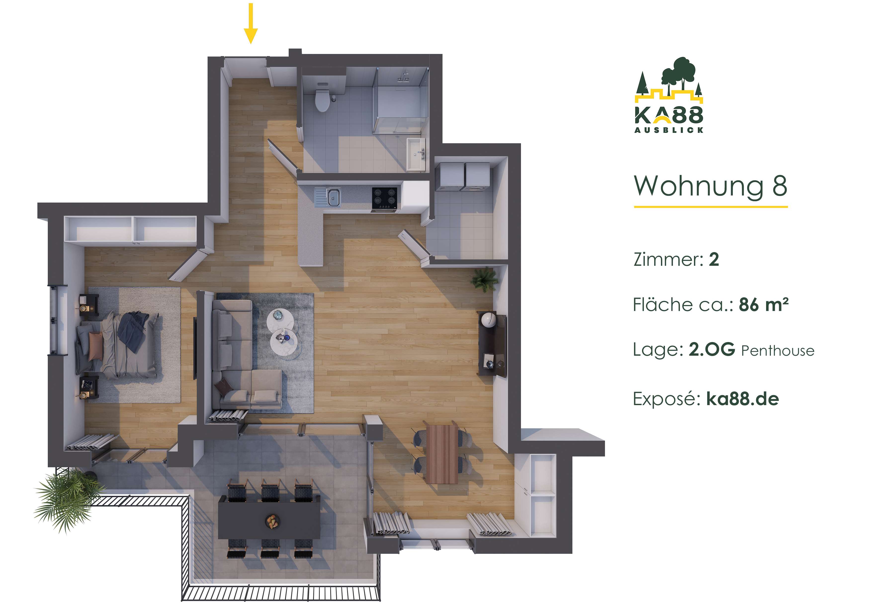 Wohnung zum Kaufen in Wachtberg 559.000,00 € 86 m²