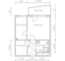 Wohnung zum Mieten in Zwickau 258,40 € 38 m²