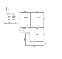 Wohnung zum Mieten in Bischofsheim 750,00 € 55 m²