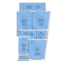 Wohnung zum Mieten in Frankfurt 1.500,00 € 86 m²