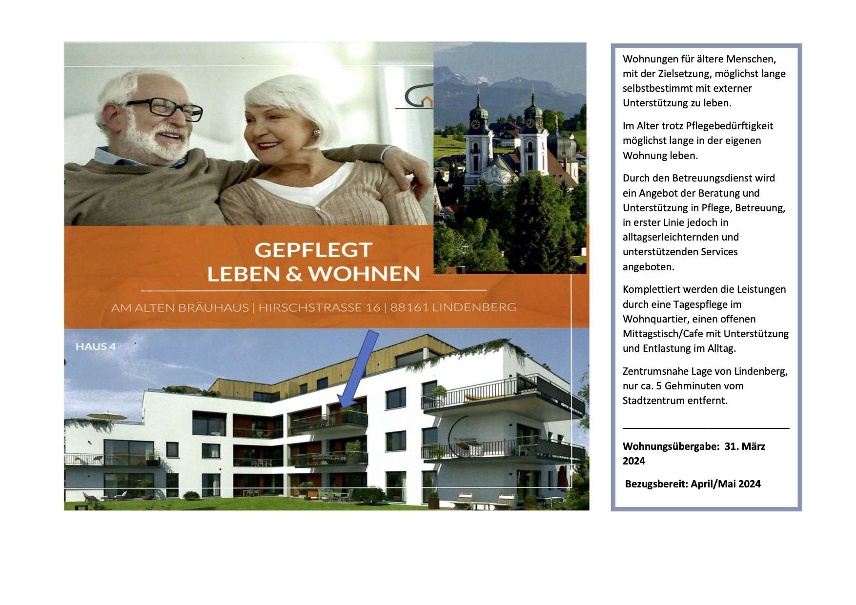 Wohnung zum Mieten in Lindenberg 1.080,00 € 86 m²