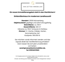 Haus zum Kaufen in Münzenberg 360.000,00 € 115 m²