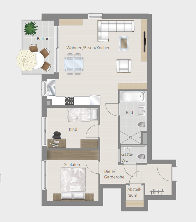 Wohnung zum Mieten in Korntal 1.319,00 € 83.66 m²
