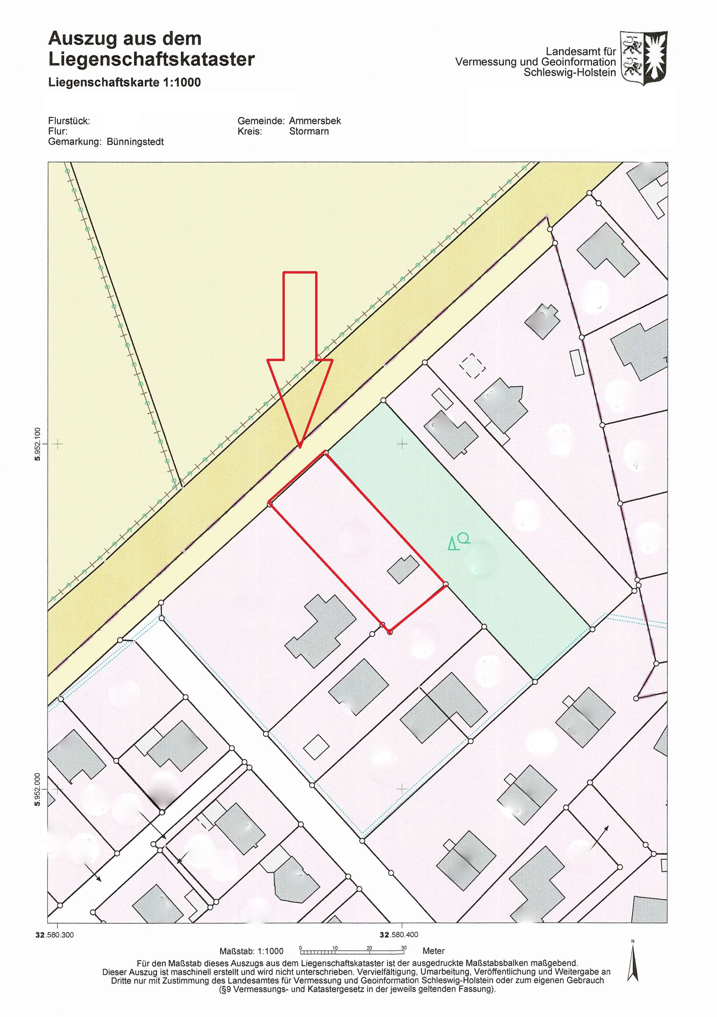 Grundstück zu verkaufen in Ammersbek 375.000,00 € 1116 m²