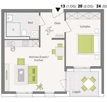 Wohnung zum Kaufen in Aldingen 263.700,00 € 51.8 m²