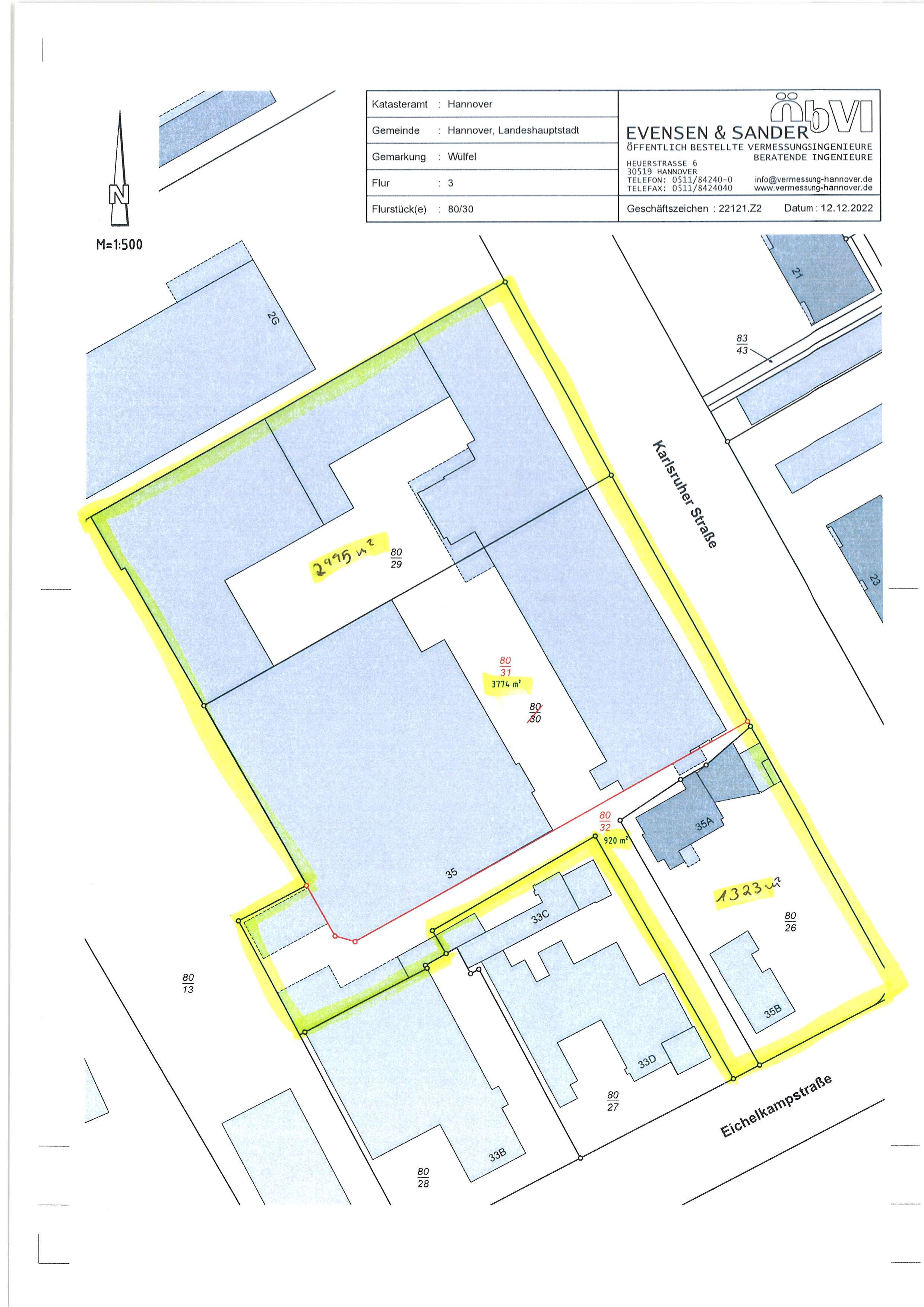 Grundstück in Hannover 2.990.000,00 € 9012 m²