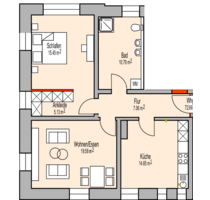 Wohnung zum Mieten in Bad Mergentheim 1.006,35 € 72.66 m²