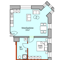 Wohnung zum Mieten in Bad Mergentheim 810,51 € 58.52 m²