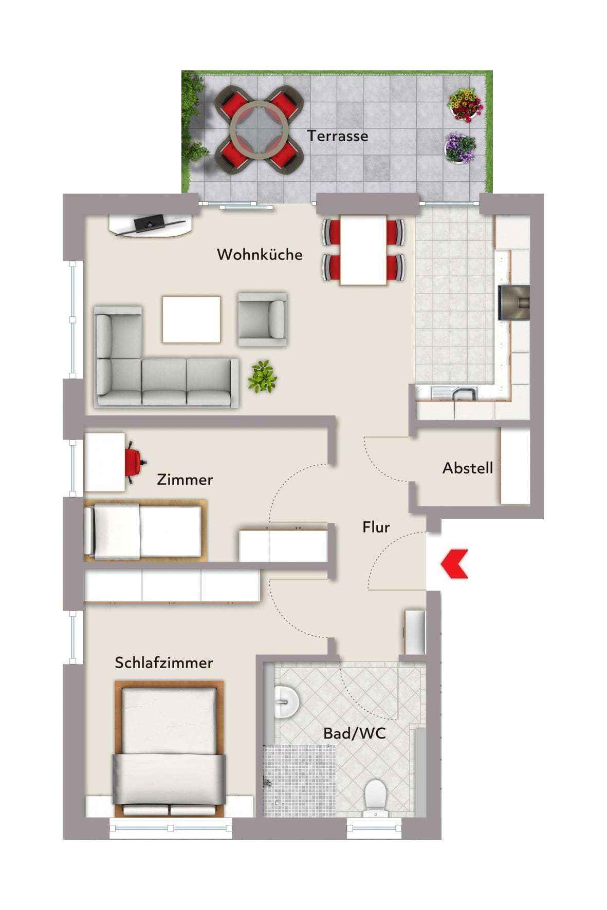 Wohnung zum Kaufen in Walzbachtal 329.000,00 € 69.07 m²