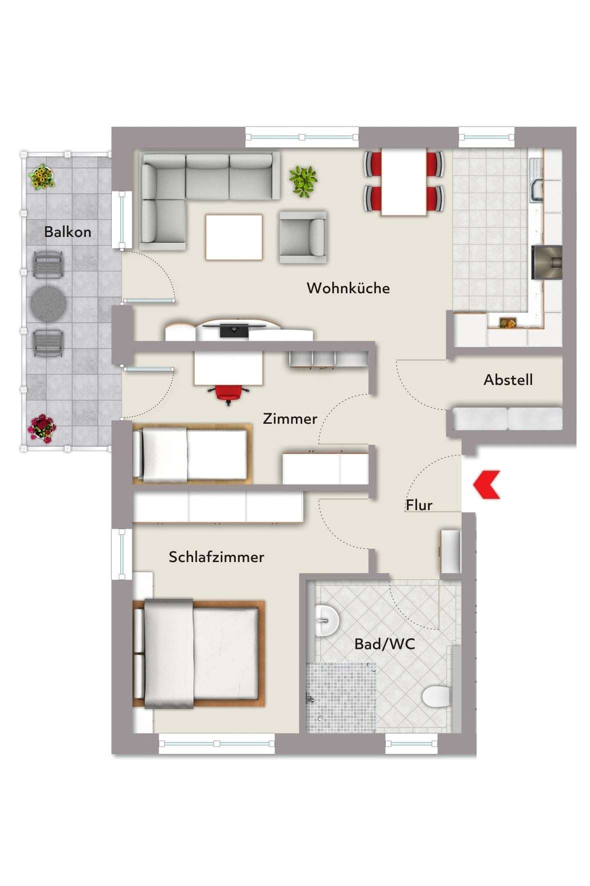 Wohnung zum Kaufen in Walzbachtal 319.000,00 € 67.82 m²