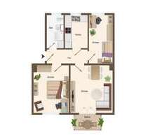 Wohnung zum Kaufen in Dummerstorf 109.500,00 € 60 m²