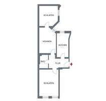 Wohnung zum Mieten in Halle 520,00 € 71.36 m²
