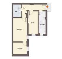 Wohnung zum Mieten in Halle 470,00 € 62.9 m²