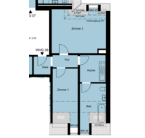 Wohnung zum Mieten in Frankfurt am Main 1.050,00 € 52 m²