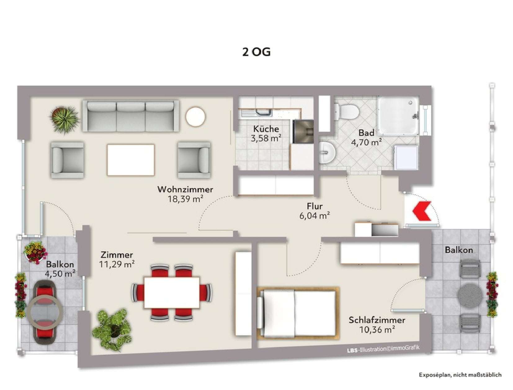 Wohnung zum Kaufen in Karlsbad 239.000,00 € 59.47 m²