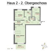 Wohnungstyp 1, Wohnung 14, Haus 2 - Neumünster Gartenstadt