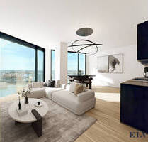 ELVIRA - FRIENDS Tower in Neuhausen-Nymphenburg, exklusive 1-Zimmer Wohnung mit einzigartigem 180-Grad-Panoramablick über München