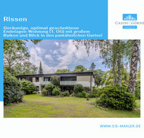 Helle, optimal geschnittene Endetagen-Wohnung mit großem Balkon + Blick in den parkähnlichen Garten! - Hamburg Rissen