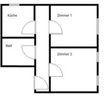 2 Zimmer Wohnung in Wehlheiden - 600,00 EUR Kaltmiete, ca.  60,00 m² Wohnfläche in Kassel (PLZ: 34121) Wehlheiden
