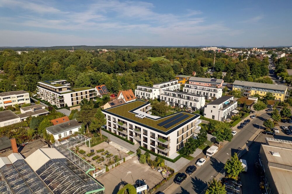 Traumlage am Marienbergpark - smarte Gartenwohnung mit Terrasse, TG + Lift, KfW 40 EE - Nürnberg Großreuth h d Veste