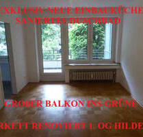 EXKLUSIV NEUE EINBAUKÜCHE SANIERTES DUSCHBAD GROßER BALKON INS GRÜNE PARKETT RENOVIERT 1. OG HILDEN