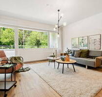 Stilvoll sanierte 3-Zimmer-Wohnung mit Balkon und unverbaubarem Blick ins Grüne - Wiesbaden