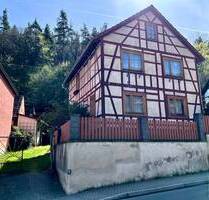 Ländliche Idylle trifft auf kreativen Freiraum - Fachwerkhaus am Waldrand mit individuellem Charme - Saalfeld/Saale Unterwirbach
