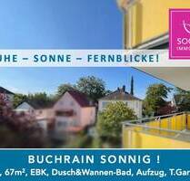 Einziehen! Möbliert - Sonnig, grün, effizient: 3Zi. mit Traumblick, inkl. TG, Bj. 1998, EE-Kl. B! - Offenbach am Main