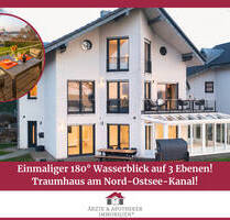 Einmaliger 180° Wasserblick auf 3 Ebenen! Traumhaus am Nord-Ostsee-Kanal! - Schacht-Audorf