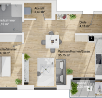 Haus A, Wohnung 7, Obergeschoss, 2-Zimmer - Neuberg Ravolzhausen