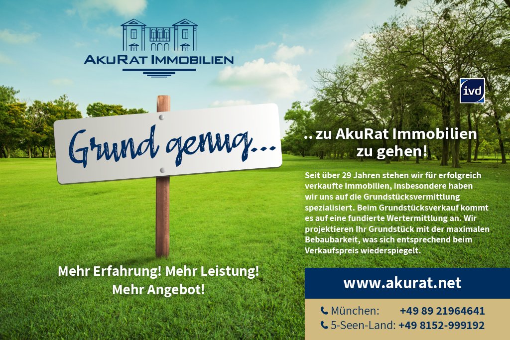 AkuRat Immobilien - Provisionsfrei! Baugrundstück mit Baugenehmigung in Waal - sofort verfügbar!