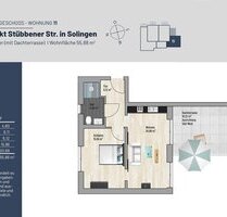56 m² 2-Z. Exklusive Dachterrassen Wohnung - Solingen Wald