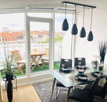 Möblierte & frisch sanierte 2-Zi-Wohnung mit Balkon & TG Stellplatz über den Dächern von Leipzig