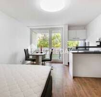 Voll möblierte 1-Zimmer-Wohnung mit West-Loggia - München Neuperlach