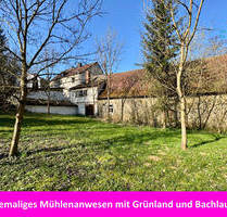 ehemalige Mühle mit Bach und großzügiger Grünfläche - Selbstversorger -Land- und Forstwirtschaftliches Anwesen mit 4 Wohnungen, Scheune und Nebengebäu - Schonungen