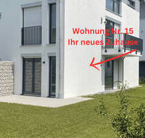 EXKLUSIVANGEBOT: 2-Zi.-Neubau-Wohnung mit Hobbyraum, ca. 107 m², Garten + Terrasse in Germering