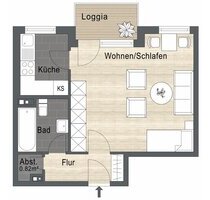 1-Zi.-Whg nähe Dambacher Str., mit EBK, Balkon und herrlichem Ausblick in den Rednitzgrund - Fürth Südstadt