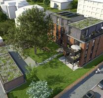 Exklusives Wohnen im EG mit 100m² Gartenparadies an der überdachten Terrasse , A+ Energieeff. KfW40 Aufzug - Dresden Südvorstadt-West (Schnorrstr.-West)