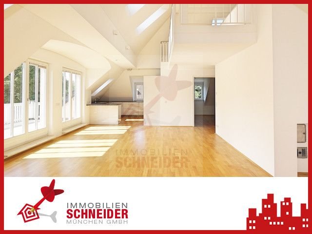 IMMOBILIEN SCHNEIDER - Waldtrudering- traumhaft schöne 4 Zi-DG-Galerie-Wohnung mit Kaminanschluss - München Trudering-Riem