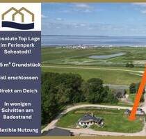 Platz für Ihr Haus an der Nordsee: Feriengrundstück im Ferienpark Sehestedt, direkt am Deich - Jade
