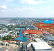 HRO-CITY-Neubaugrundstück für 6 Geschosse und 7.600 m² BGF für Büro und Gewerbe mit Warnowblick - Rostock Kröpeliner Tor-Vorstadt
