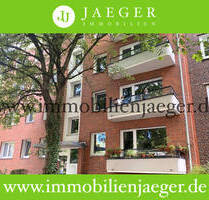 Zw. Stadtparkt und Mühlenkamp - Modernsierte Etagenwohnung mit Balkon und Holzdielen - 1.OG - Hamburg Winterhude