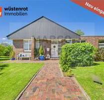 Ruhig wohnen im Bungalow mit Garten & Wintergarten. Weitblick, PV, Kamin und die Nordsee in der Nähe - Wangerland / Hohenkirchen