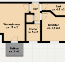 Vermietete Wohnung mit Balkon im Betreuten Wohnen! - Mittweida
