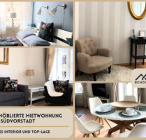 Voll möblierte, gemütliche Wohnung im klassischen Leipziger Altbaustil in der Süd-Vorstadt