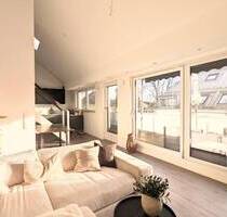 Moderne & edle Dachgeschosswohnung mit großem SÜD-Balkon (19m²) - 5 Gehminuten vom Feldmochinger See - München Feldmoching-Hasenbergl