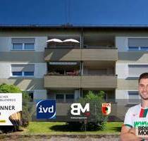 Top-gepflegte 3-Zimmer-Wohnung mit Balkon & Einzelgarage, ruhige Wohnlage -vermietet- - Gersthofen