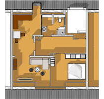 Kernsanierte moderne 2-Zimmer-Dachgeschosswohnung - Bezug ab 01.11.2025 - Saalfeld